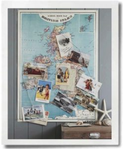 Add postcards to your travel maps.