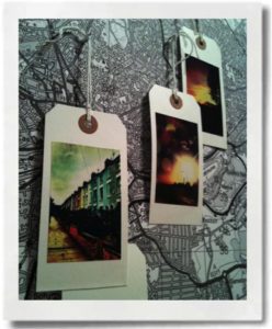 Gift tags made from postcards can be used for more than gifts!