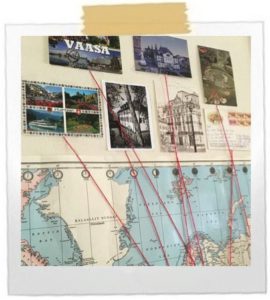 A map, some pushpins and postcards can capture all of your travels in one place.