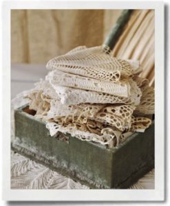 Just stack doilies in a box for a great display.