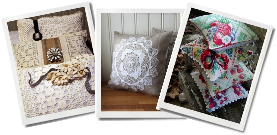 Create wonderful pillows or add a doily to an existing pillow.